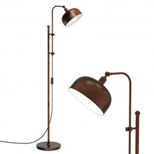 Load image into Gallery viewer, Industrial Floor Standing Pole Lamp with Adjustable Lamp Head
