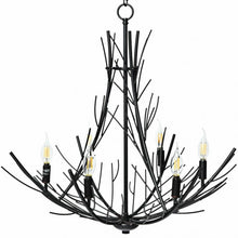 Load image into Gallery viewer, 6-Light Vintage Branch Chandelier Copper Ceiling Lamp
