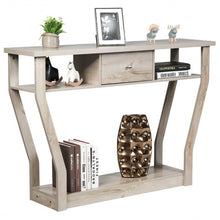 Load image into Gallery viewer, Modern Sofa Accent Table with Drawer-Gray
