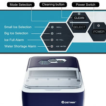Load image into Gallery viewer, 44 lbs Portable Countertop Ice Maker Machine with Scoop-Navy
