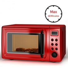 Load image into Gallery viewer, 700W Glass Turntable Retro Countertop Microwave Oven-Red

