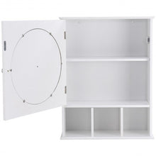 Load image into Gallery viewer, Bathroom Wall Mount Storage Wood Shelf Mirror Door Cabinet
