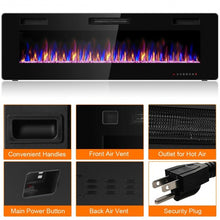 Load image into Gallery viewer, 60&quot; Recessed Ultra Thin Mounted Wall Electric Fireplace
