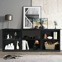 Load image into Gallery viewer, 2-Tier Entertainment Media Console TV Stand-Black
