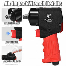 Load image into Gallery viewer, 1/2&quot; Mini Air Impact Wrench Pneumatic Driver with Hammers
