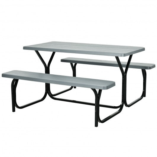 Picnic Table Bench Set for Outdoor Camping -Green