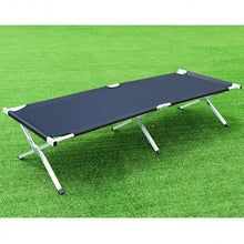 Load image into Gallery viewer, Outdoor Hiking Portable Aluminum Folding Camping Bed with Bag-Black
