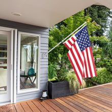 Load image into Gallery viewer, 5/6 Ft Telescoping Flagpole Spinning Wall Mount USA Flag Kit-5&#39;
