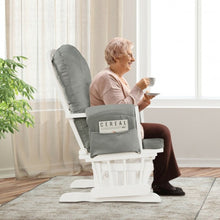 Load image into Gallery viewer, Baby Nursery Relax Rocker Rocking Chair Glider &amp; Ottoman Set-Light Gray
