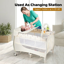 Load image into Gallery viewer, Foldable Baby Playard with Changing Station-Beige
