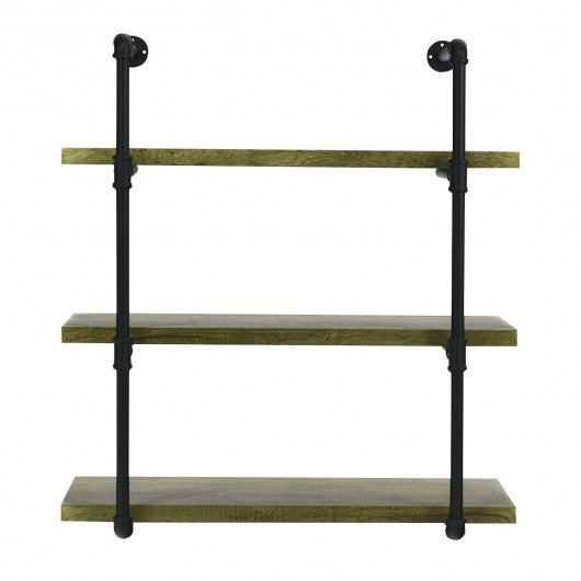 Rustic Pipe Shelving Vintage Industrial Pipe Wall Shelf-B