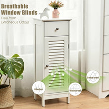 Load image into Gallery viewer, Woodern Bathroom Floor Storage Cabinet with Drawer and Shutter Door
