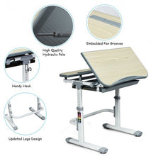 Load image into Gallery viewer, Height Adjustable Kids Study Desk and Chair Set-Gray

