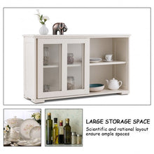 Load image into Gallery viewer, Sideboard Buffet Cupboard Storage Cabinet with Sliding Door-White

