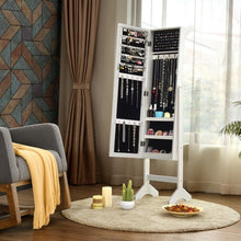 Load image into Gallery viewer, Attractive Rectangle Mirrored Jewelry Cabinet-White
