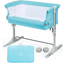 Load image into Gallery viewer, Travel Portable Baby Bed Side Sleeper  Bassinet Crib with Carrying Bag-Green
