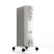 Load image into Gallery viewer, 1500W 7-Fin Portable Electric Oil Filled Radiator Heater
