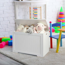 Load image into Gallery viewer, Wooden Toy Box Kids Storage Chest Bench -White
