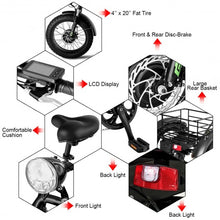 Load image into Gallery viewer, 500 W Electric Adults Tricycle with 20&quot; Fat Tire and Lithium Battery
