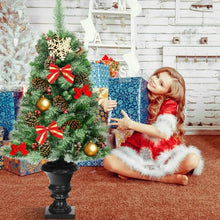 Load image into Gallery viewer, 4 ft Christmas Entrance Tree with Pine Cones
