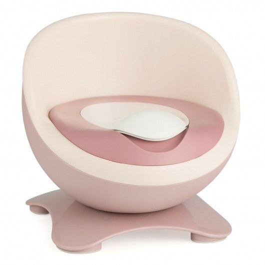 Egg-Shaped Toddler Training Toilet with Removable Container-Pink