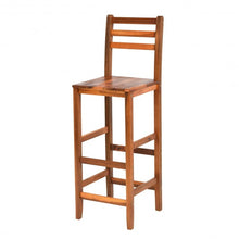 Load image into Gallery viewer, Set of 2 Ladder Back 28.5" Acacia Wood Patio Bar Stool
