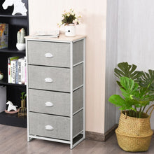 Load image into Gallery viewer, Chest Storage Tower Side Table Display Storage with 4 Drawers-Gray
