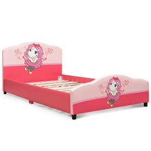 Load image into Gallery viewer, Kids Children Upholstered Platform Toddler Girl Pattern Bed
