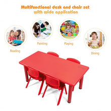 Load image into Gallery viewer, Kids Plastic Rectangular Learn and Play Table-Red
