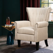 Load image into Gallery viewer, Modern Accent Tufted Upholstered Single Sofa-Beige
