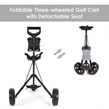 Load image into Gallery viewer, Folding 2 Wheels Push Pull Golf Cart Trolley with Scoreboard

