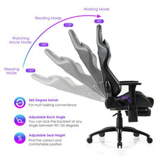 Load image into Gallery viewer, Ergonomic High Back PU Leather Massage Gaming Chair-Gray

