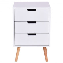 Load image into Gallery viewer, White Wood Side End Table Nightstand
