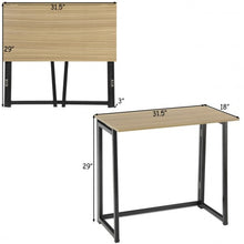 Load image into Gallery viewer, Foldable Home and Office Computer Desk-Nature and Black
