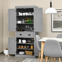 Load image into Gallery viewer, Cupboard Freestanding Kitchen Cabinet w/ Adjustable Shelves-Gray
