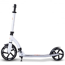 Load image into Gallery viewer, Adjustable Foldable Aluminum Kids Kick Scooter w/ Shoulder Strap-White
