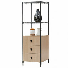 Load image into Gallery viewer, Freestanding Steel Frame Storage Tower with 3 Drawers Shelf
