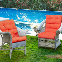 Load image into Gallery viewer, 22" x 44" Tufted Outdoor Patio Chair Seating Pad-Orange
