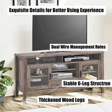Load image into Gallery viewer, Tall TV Stand with Glass Storage &amp; Drawer
