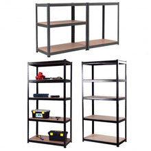 Load image into Gallery viewer, 71&quot; x 36&quot; Heavy Duty 5 Level Adjustable Storage Garage Shelf-Black
