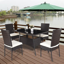 Load image into Gallery viewer, 5 Piece Outdoor Patio Rattan Dining Furniture  Set
