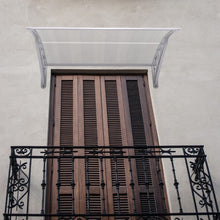Load image into Gallery viewer, 40&quot; x 40&quot; Outdoor Polycarbonate Front Door Window Awning Canopy-Gray
