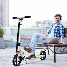 Load image into Gallery viewer, Folding Aluminium Adjustable Kick Scooter with Shoulder Strap-White
