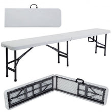 Load image into Gallery viewer, 6&#39; Portable Plastic In / Outdoor Picnic Camping Folding Bench
