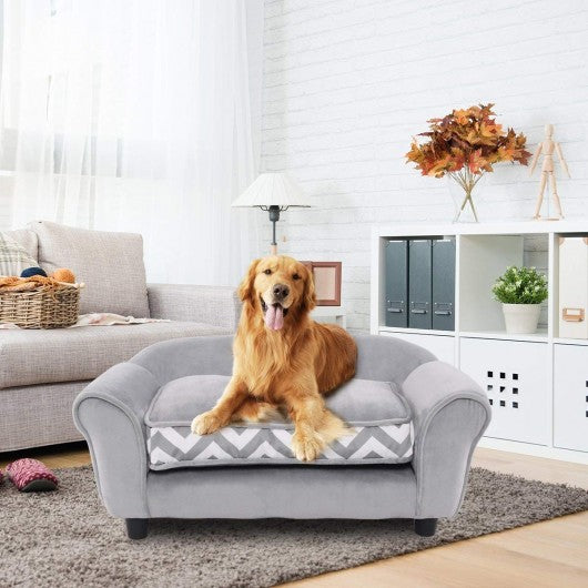Ultra Plush Soft Warm Pet Dog Sleeping Bed-Gray