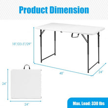 Load image into Gallery viewer, 4ft Adjustable Camping and Utility Folding Table
