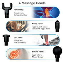 Load image into Gallery viewer, Powerful Rechargeable Deep Muscle Massager with 4 Heads-Silver
