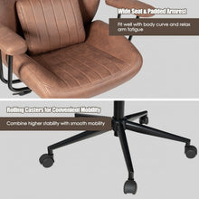 Load image into Gallery viewer, Adjustable Ergonomic High Back Office Chair with Lumbar Support-Deep Brown
