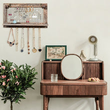 Load image into Gallery viewer, Vintage Wood Wall Mounted Jewelry Organizer Display Rack with Bracelet Rod-Brown
