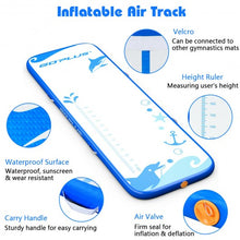 Load image into Gallery viewer, 10 ft Inflatable Gymnastic Tumbling Mat with Electric Pump-Blue
